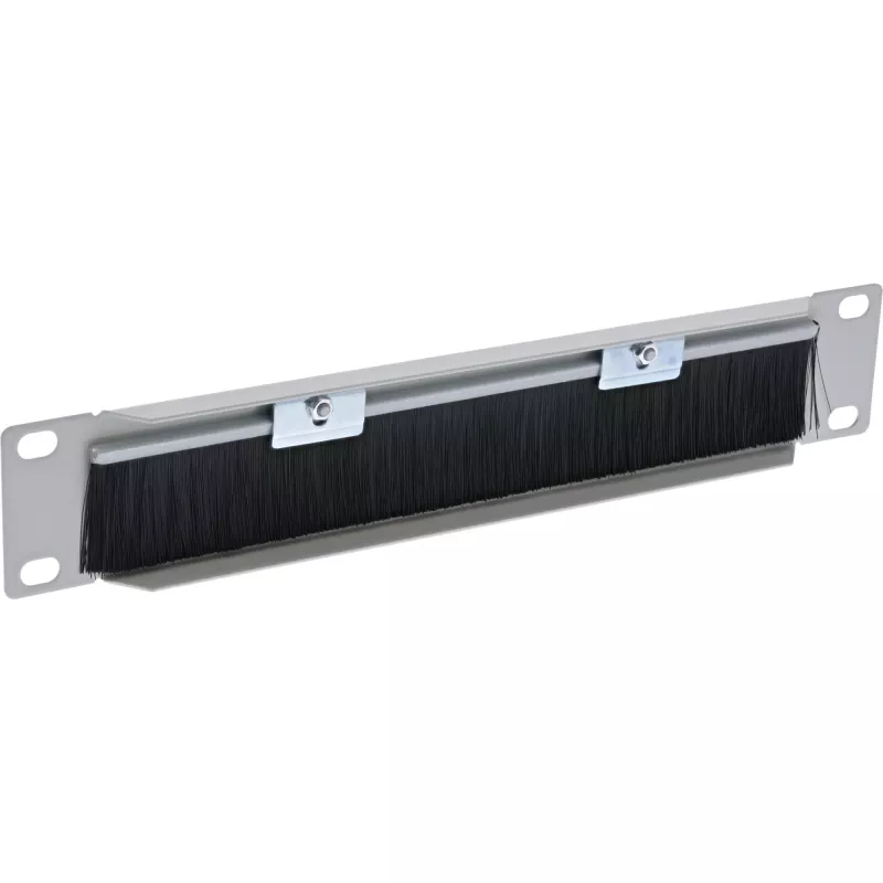 InLine 10-calowy panel przepustowy ze szczotką, 1U, szary RAL 7035