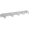 InLine 19 inch panel do zarządzania kablami, 5 małych uchwytów, RAL7035, szary