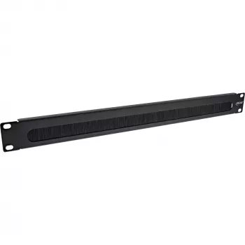 InLine 19-calowy panel przepustowy ze szczotką, 1U, RAL 9005 czarny
