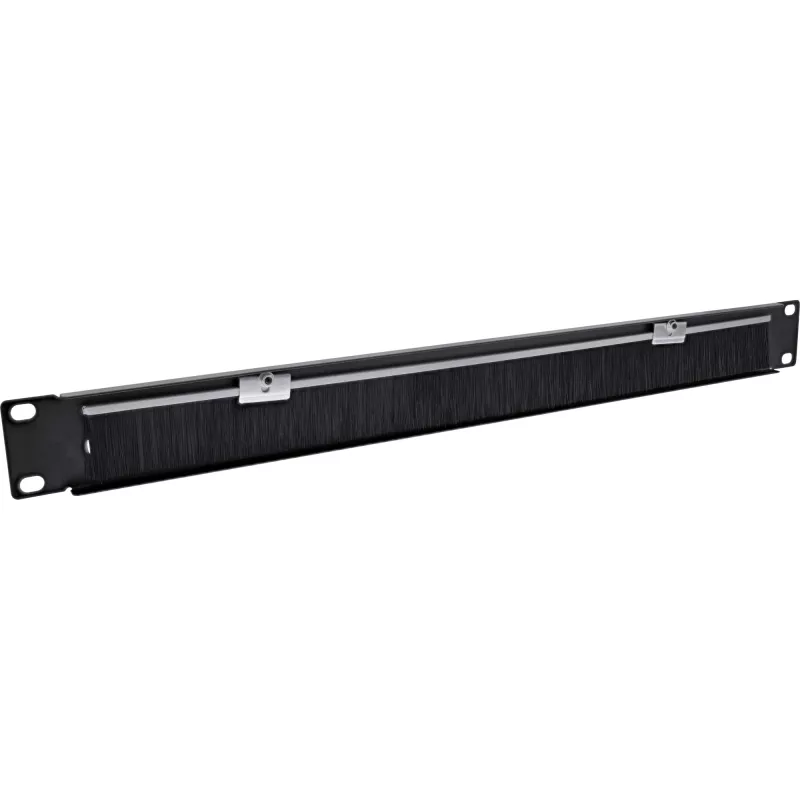 InLine 19-calowy panel przepustowy ze szczotką, 1U, RAL 9005 czarny