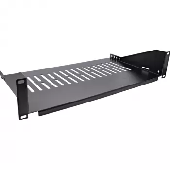 Półka rack InLine 19 cali 250 mm 20 kg 2U RAL 9005 czarna