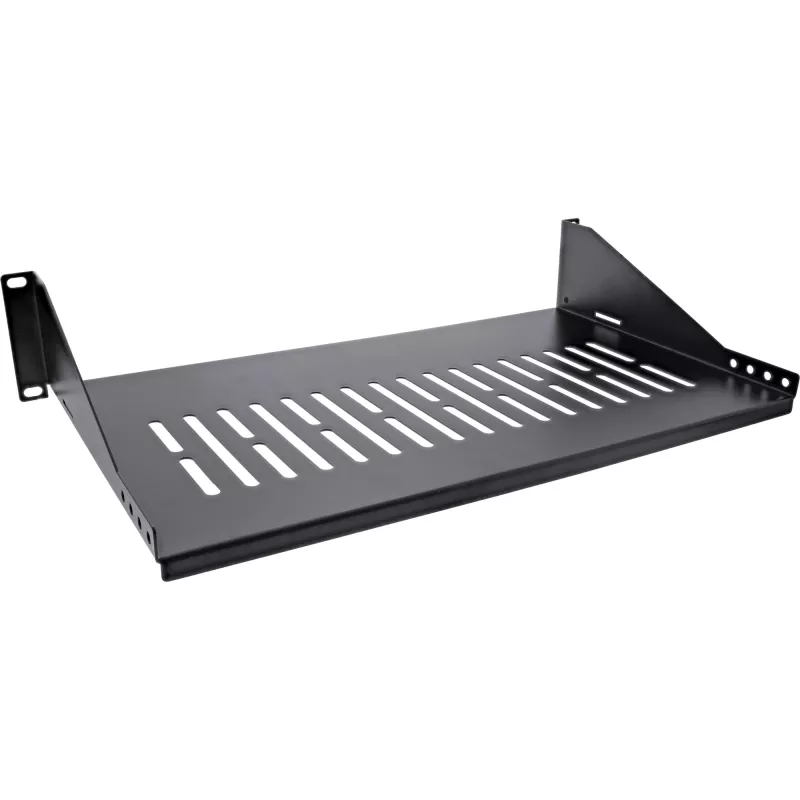 Półka rack InLine 19 cali 250 mm 20 kg 2U RAL 9005 czarna