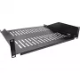 Półka rack InLine 19 cali 400mm 20kg 2U RAL 9005 czarna