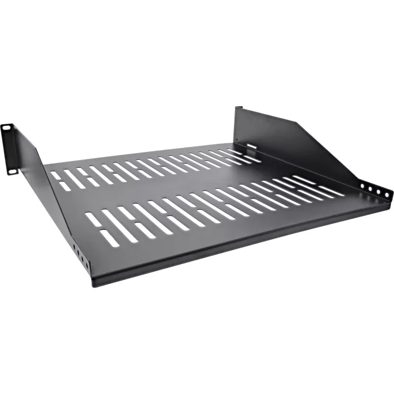 Półka rack InLine 19 cali 400mm 20kg 2U RAL 9005 czarna