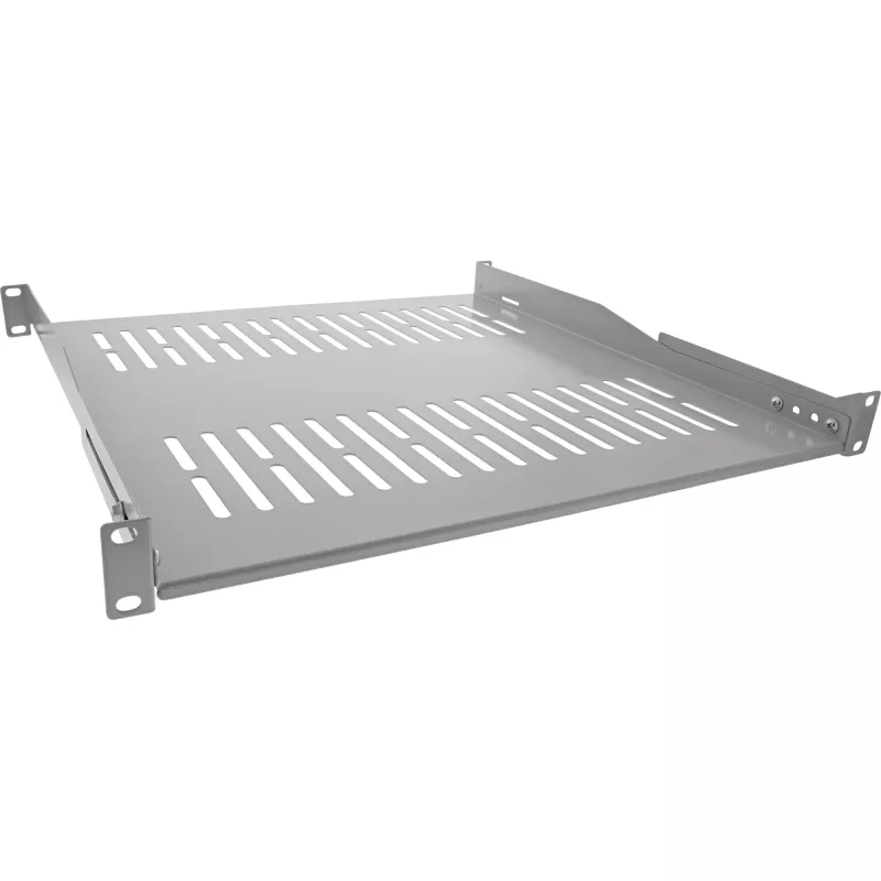 Półka 19-calowa InLine, 450 mm, 50 kg, 1U, szara RAL 7035