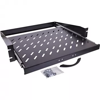 Regulowana półka InLine 19114I czarna stal głębokość 350 mm