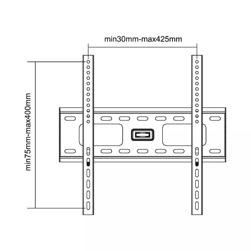 InLine Uchwyt ścienny do TFT / LED / Plasma 81 - 140cm 32 - 55 cali maks. 75kg