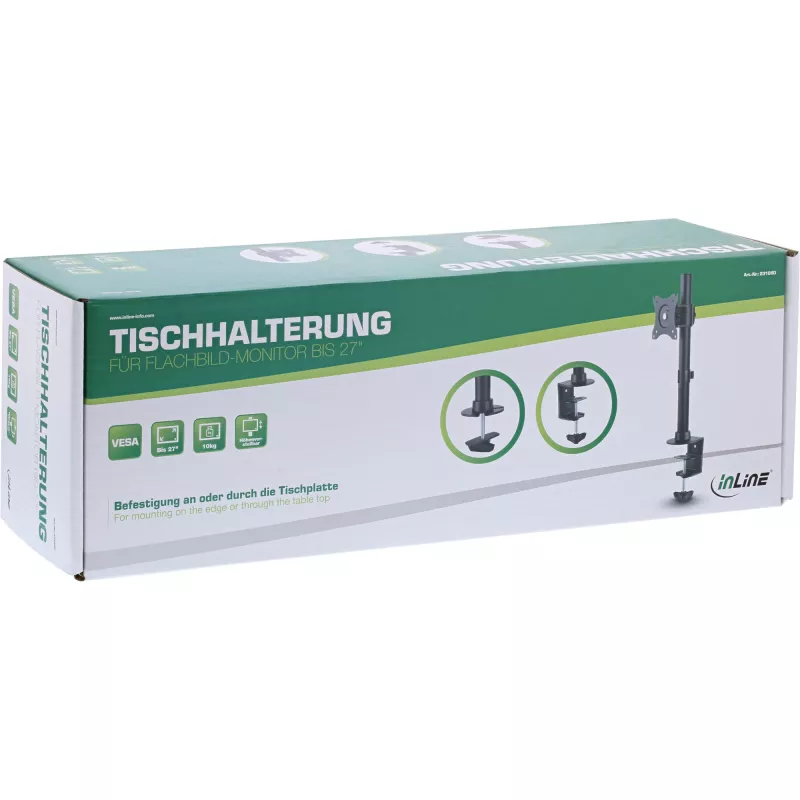 InLine Uchwyt biurkowy do TV / LED / TFT do 69 cm 27 cali maks. 10 kg