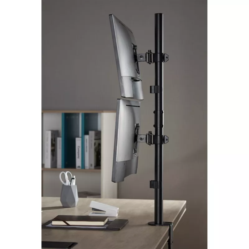 Uchwyt biurkowy InLine na 2 ekrany TV/LED/TFT do 81 cm / 32 cale, maks. 9 kg
