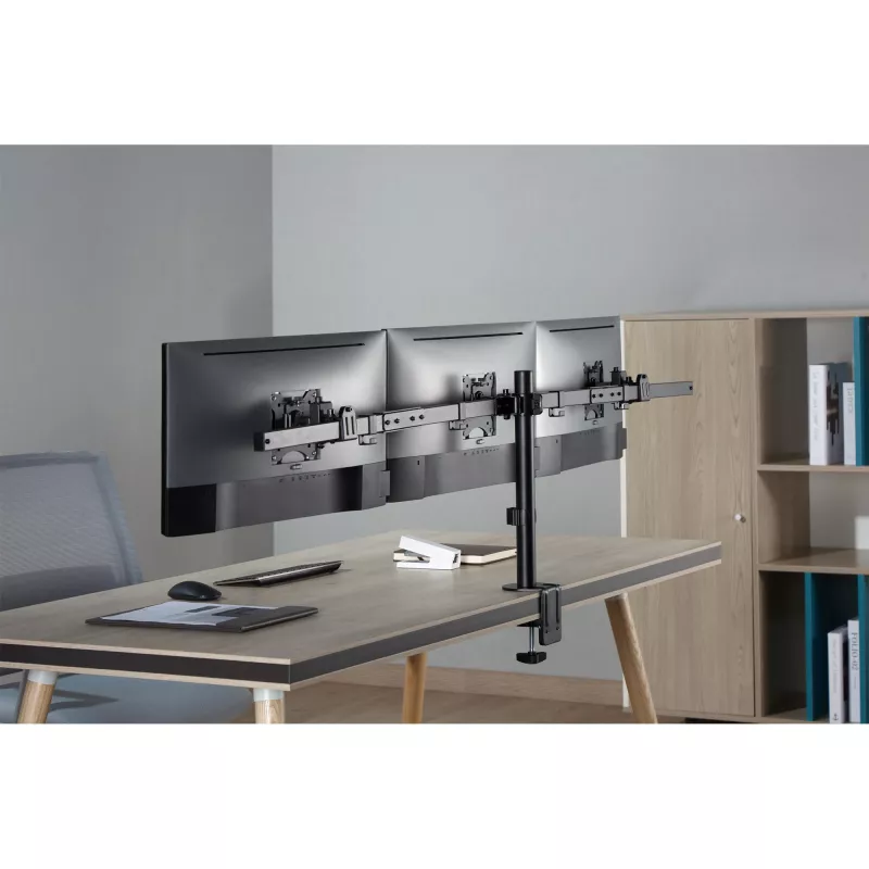 Uchwyt biurkowy InLine dla 3x TV / LED / TFT, wyświetlacz do 81 cm (32 cale), maks. 7 kg