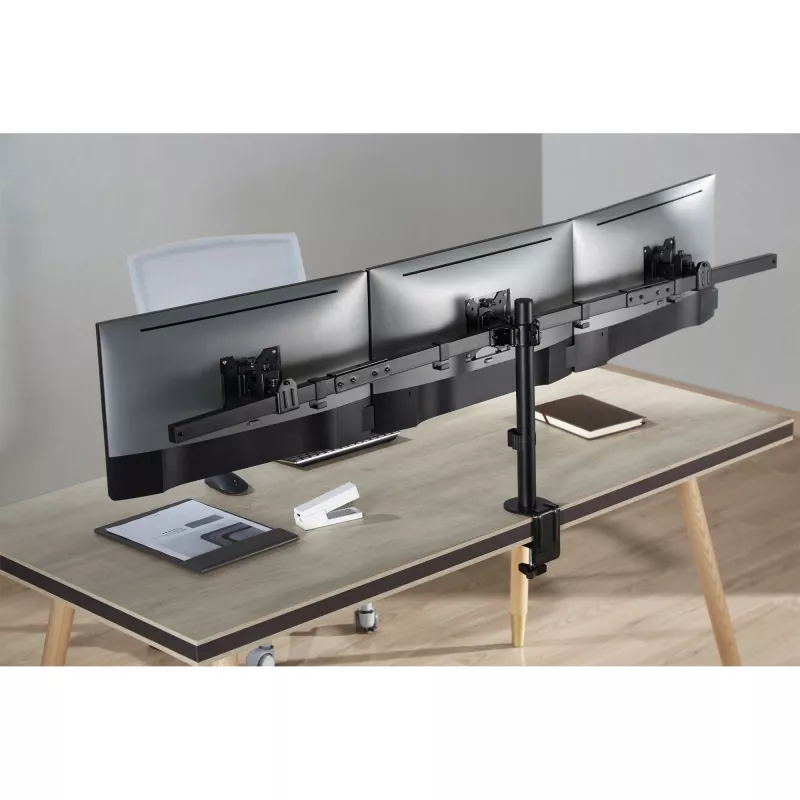 Uchwyt biurkowy InLine dla 3x TV / LED / TFT, wyświetlacz do 81 cm (32 cale), maks. 7 kg
