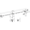Uchwyt biurkowy InLine dla 3x TV / LED / TFT, wyświetlacz do 81 cm (32 cale), maks. 7 kg