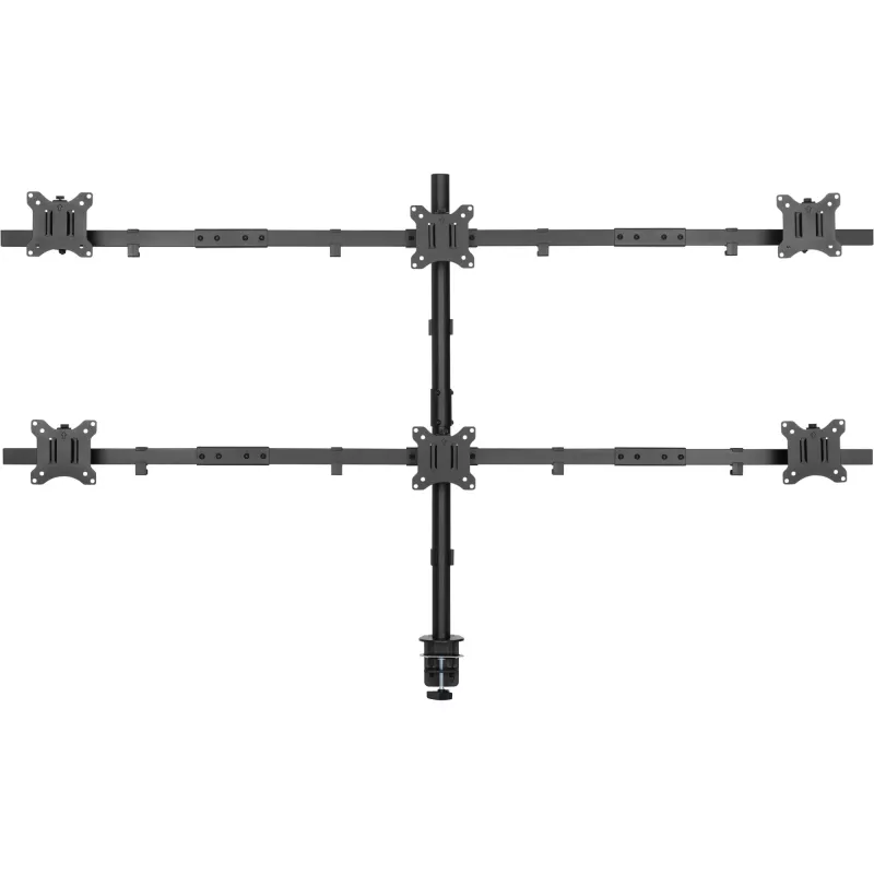Uchwyt biurkowy InLine dla 6 wyświetlaczy TV / LED / TFT do 81 cm 32 cali maks. 7 kg czarny