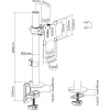 Uchwyt biurkowy InLine do TV / LED / wyświetlaczy TFT do 81cm 32 cale maks. 9kg czarny