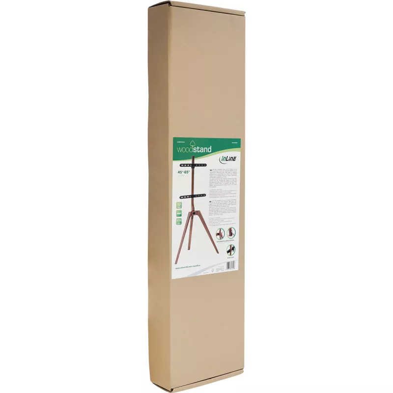 InLine woodstand stojak telewizyjny, statyw, do wyświetlaczy 45-65 cali (114-165 cm), maks. 40 kg