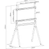 InLine Woodstand Studio stojak pod telewizor, dla wyświetlaczy 49–70 cali (124–178 cm), maks. 40 kg