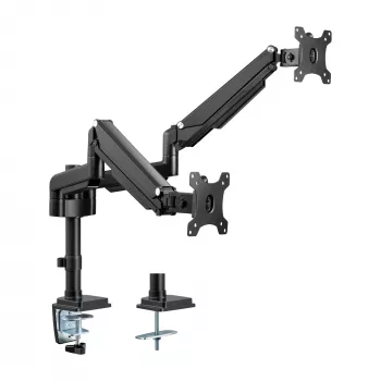 Uchwyt biurkowy InLine z podnośnikiem, do dwóch monitorów do 82 cm (32 cale), 9 kg