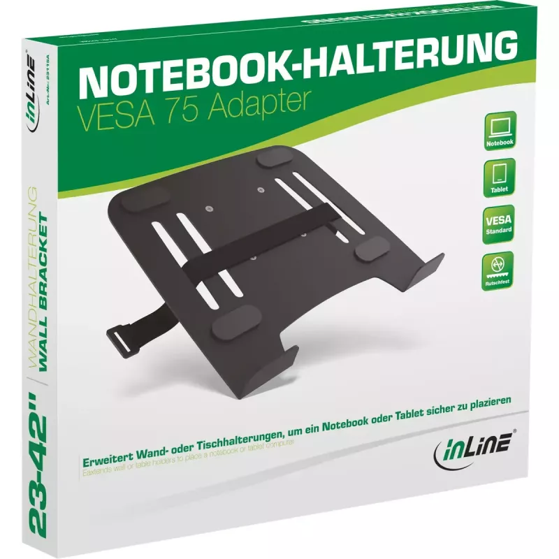 Uchwyt/mocowanie do notebooka InLine z adapterem VESA 75