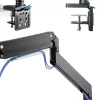 Uchwyt biurkowy InLine z podnośnikiem i USB3.0, ruchomy, dla 3 monitorów do 27 cali