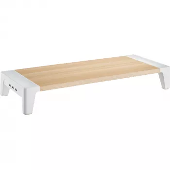 InLine Monitor Platform+, 2x USB 3.2 Gen1 i ładowanie QC3, 80 mm, maks. 15 kg