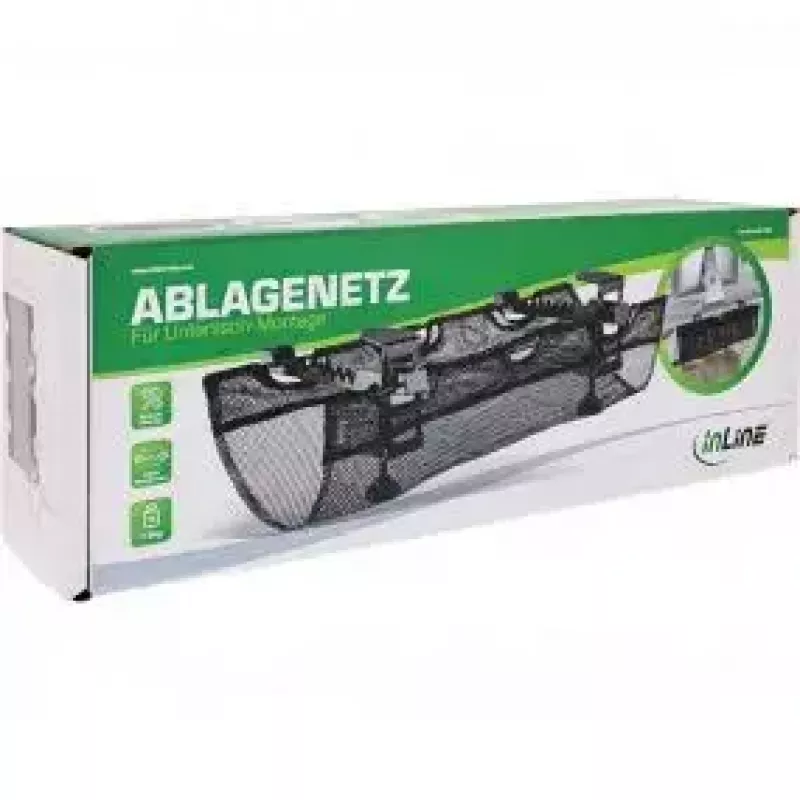Korytko kablowe InLine 23199B czarna siatka podblatowa 610x240x390mm
