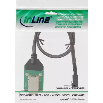 Niskoprofilowy wspornik adaptera InLine SAS HD zewn. SFF-8088 / wewn. SFF-8643 0.5m