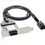 Niskoprofilowy wspornik adaptera InLine SAS HD zewn. SFF-8088 / wewn. SFF-8643 0.5m