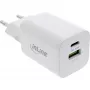 InLine zasilacz USB, ładowarka USB-A + USB-C, 33W, PD + QC, biały