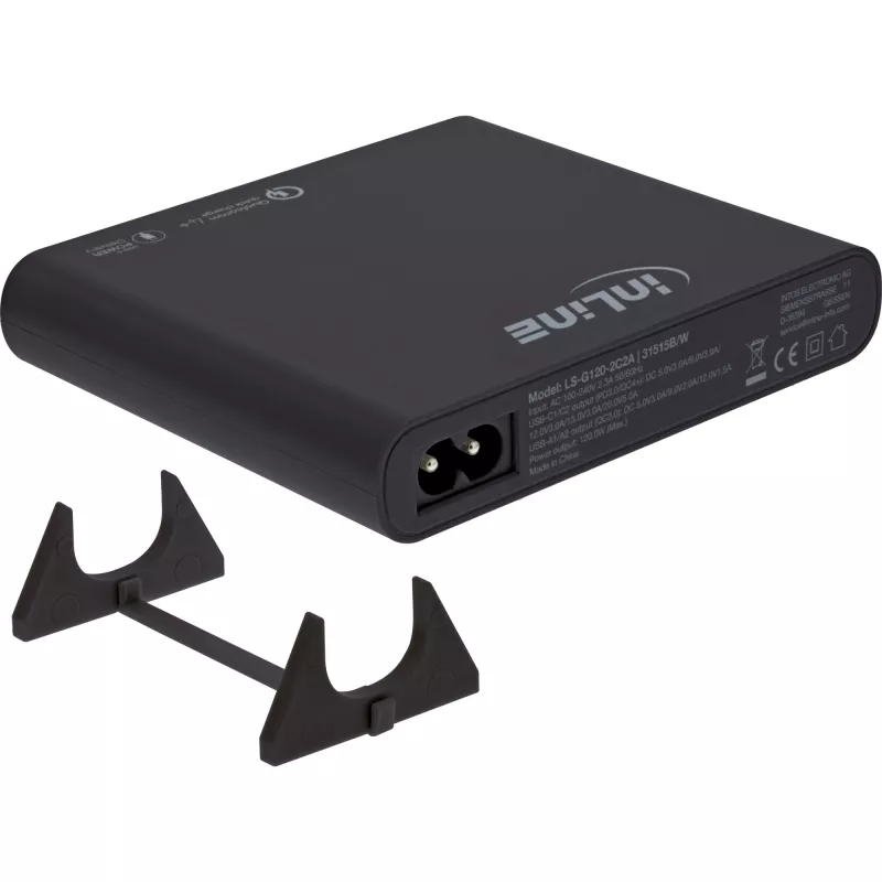 InLine zasilacz USB, ładowarka GaN, 4-portowa, 2x USB-C + 2x USB-A, 120W, biały