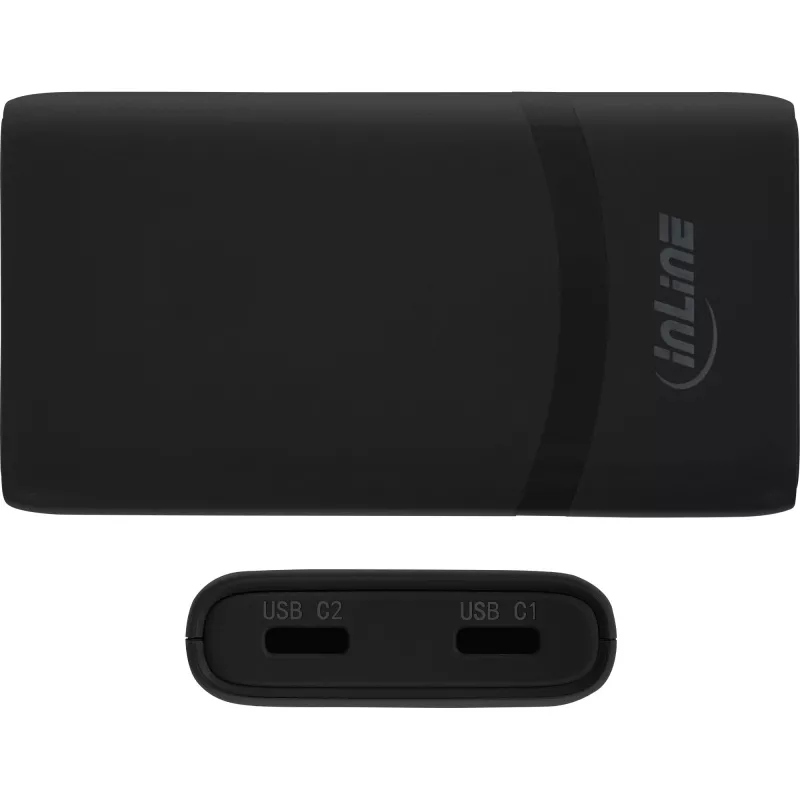 Zasilacz USB InLine 31519B Dual USB-C 65W z dwoma portami USB-C