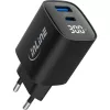 Zasilacz USB PD InLine, ładowarka GaN, 2-portowa, USB-C + USB-A, 30 W, z wyświetlaczem