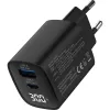 Zasilacz USB PD InLine, ładowarka GaN, 2-portowa, USB-C + USB-A, 30 W, z wyświetlaczem