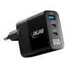 InLine USB PD zasilacz, ładowarka GaN, 3-portowa, USB-C + USB-A, 65W, z wyświetlaczem