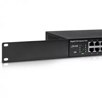 InLine PoE+ Gigabitowy koncentrator iniektorów sieciowych 8-portowy (8x PoE+), 1 Gb/s, 19 cali 1U