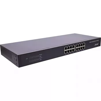 InLine 16-portowy gigabitowy przełącznik sieciowy, 1Gb/s, 19 cali 1U, bez wentylatora