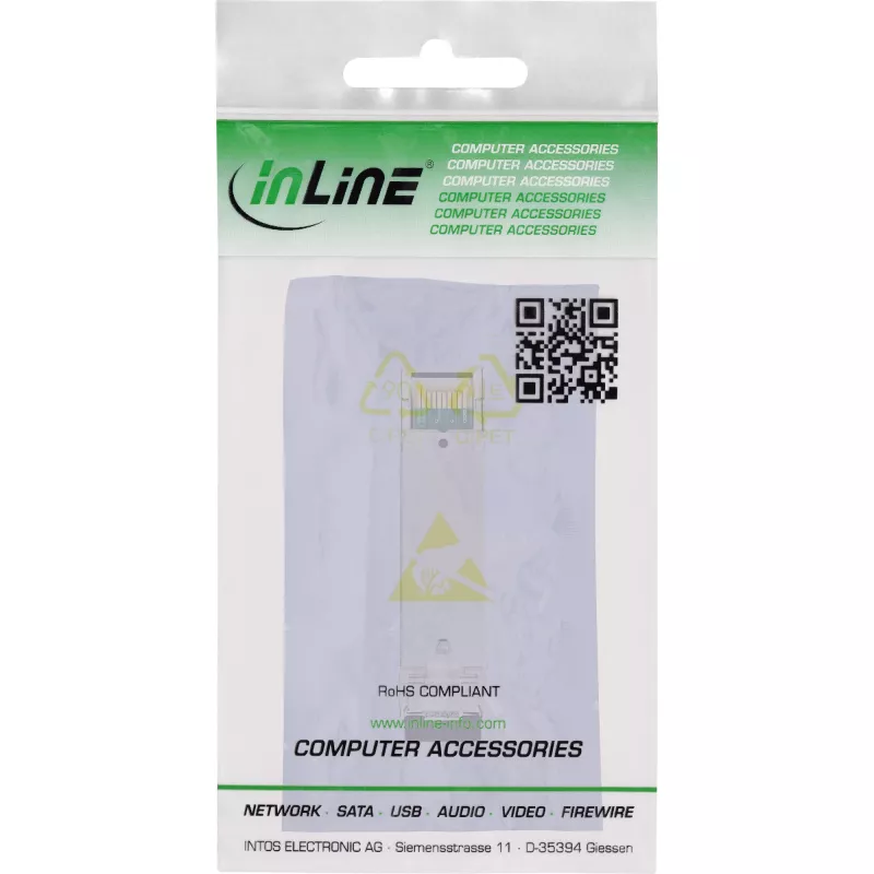 InLine Moduł SFP+ światłowód 850nm wielomodowy z gniazdami LC, 300m, 10Gb/s