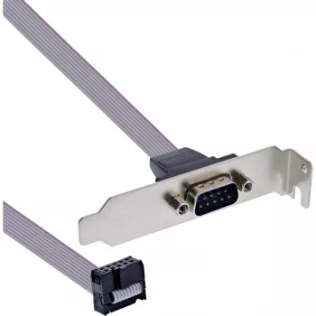 InLine Slot Bracket DB9 męski do 10-pinowego wewnętrznego header direct 1:1 0.6m