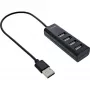 InLine USB 2.0 4-Port Hub, wtyk typu A męski na 4x gniazdo typu A żeńskie, czarny, 30cm, cienki