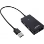 InLine USB 2.0 4-Port Hub, wtyczka Type-A na 4x gniazdo Type-A, czarny, 30cm