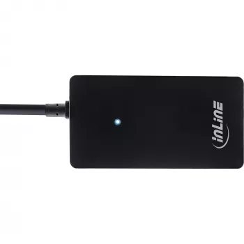 InLine USB 2.0 4-Port Hub, wtyczka Type-A na 4x gniazdo Type-A, czarny, 30cm