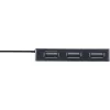 InLine USB 2.0 4-Port Hub, wtyczka Type-A na 4x gniazdo Type-A, czarny, 30cm
