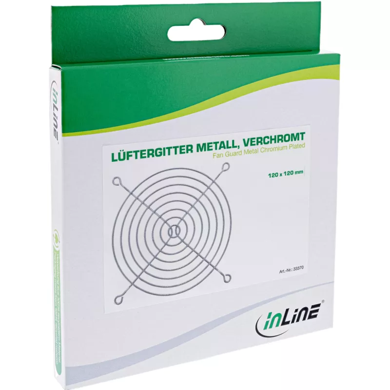 InLine Fan Guard Metal Chromium Plated, 120x120mm