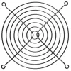 Kratka wentylatora InLine, metalowa, czarna, 140x140mm