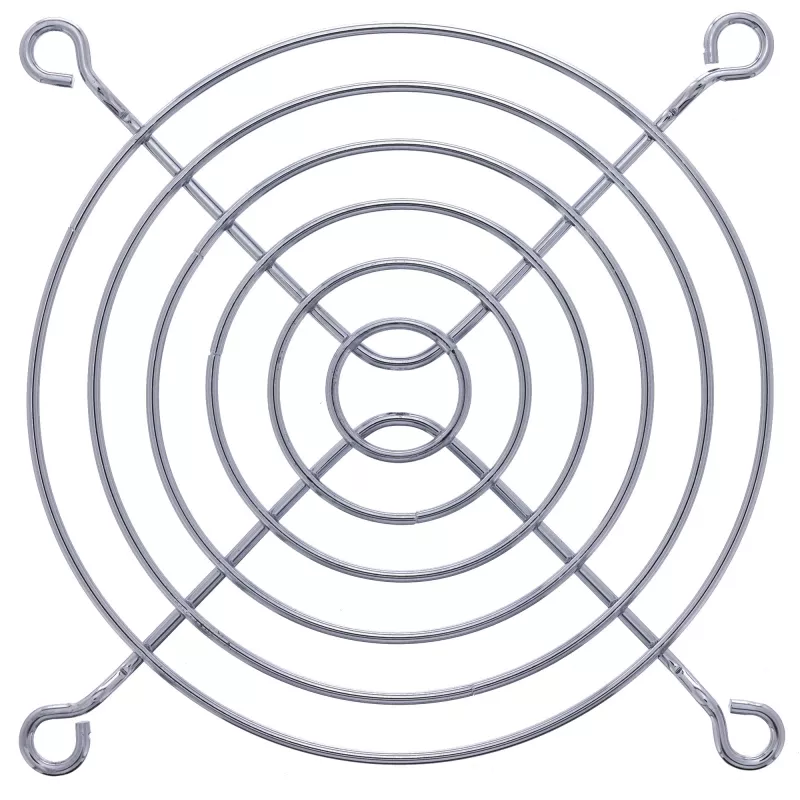 Osłona wentylatora InLine, metalowa, chromowana, 92x92 mm