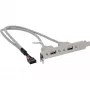 Wspornik szczelinowy InLine USB 2.0 2x gniazdo USB typu A – 1x złącze 10-pinowe 0,35 m