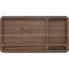 Organizer InLine WoodCharge z powierzchnią ładującą Qi, źródło zasilania USB