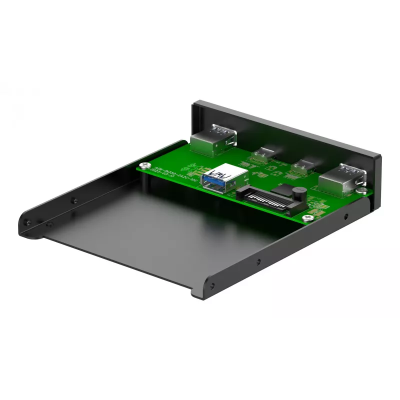 InLine 33456C panel do zatoki napędu 8,89 cm (3,5 cala) Panel portów I/O Czarny