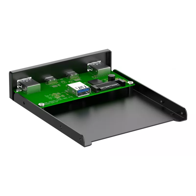 InLine 33456C panel do zatoki napędu 8,89 cm (3,5 cala) Panel portów I/O Czarny