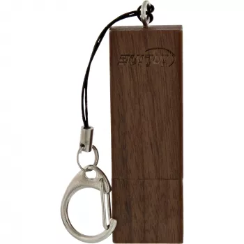 InLine USB 3.0 Flash drive, woodline walnut, with Keychain, 64GB