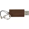 InLine USB 3.0 Flash drive, woodline walnut, with Keychain, 64GB